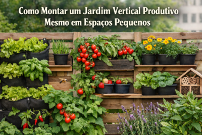 Jardim Vertical Produtivo em Espaços Pequenos