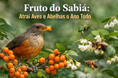 Fruto do Sabiá: Atrai Aves e Abelhas o Ano Todo